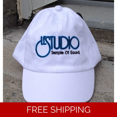 Le Studio Kids White Baseball Hat B & B Front Logo TOS
